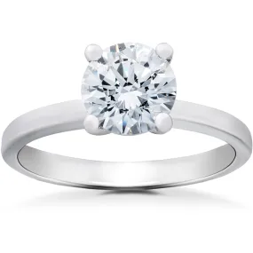 1 1/2 ct Lab Created Eco Friendly Diamond Elizabeth Engagement Ring 14k White Gold