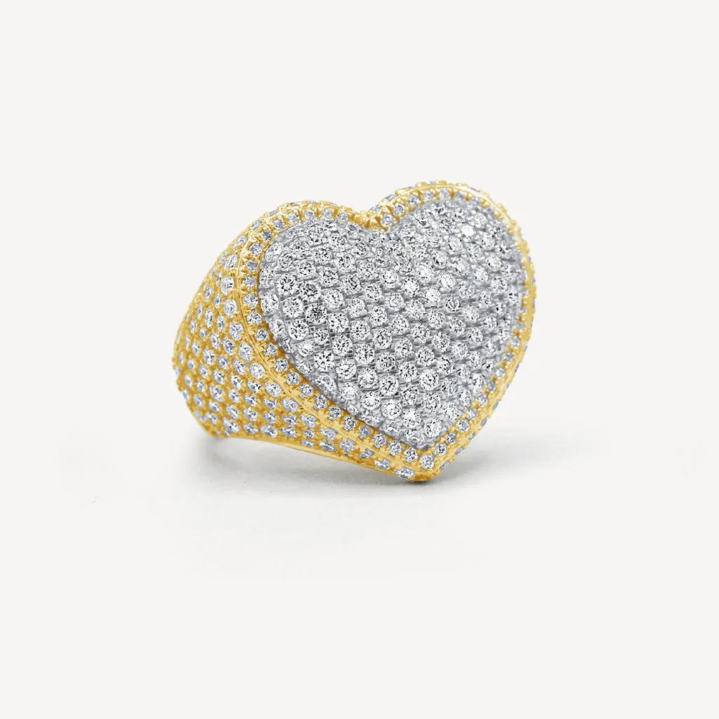 10k Diamond Heart Ring
