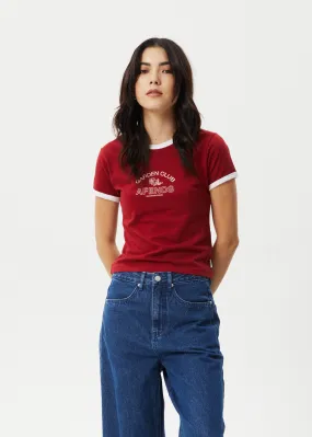 AFENDS Womens Cultivate - Ringer Tee - Ketchup