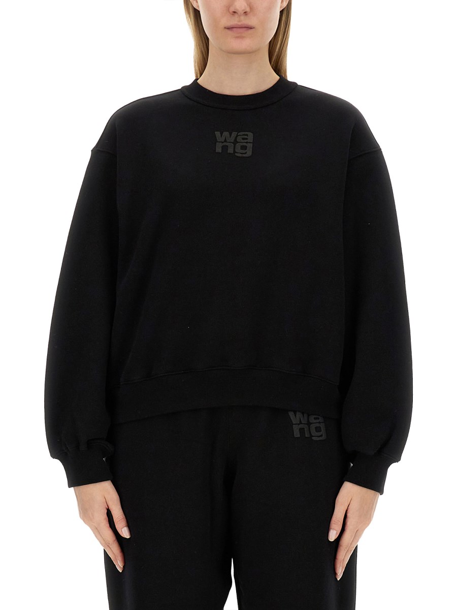 ALEXANDERWANG.T    COTTON SWEATSHIRT WITH LOGO