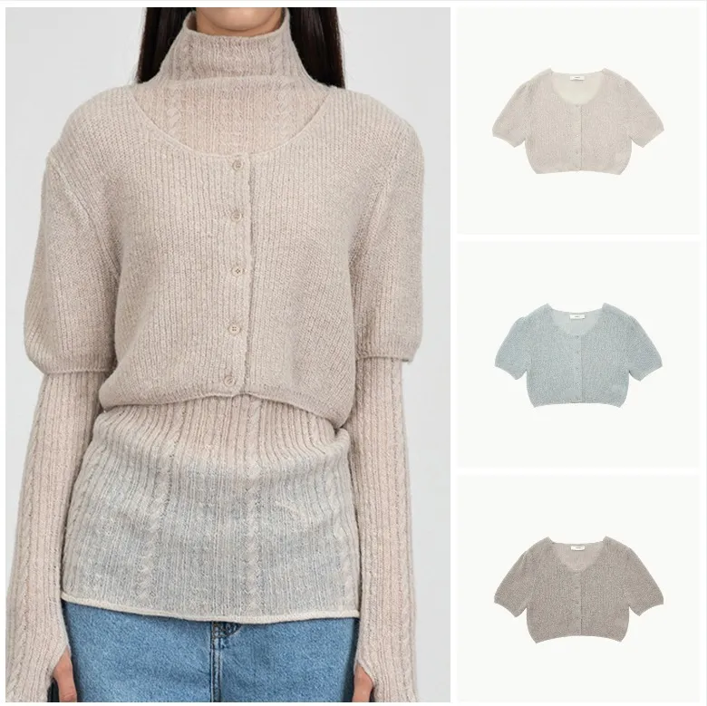 AMOMENTO  |Long Sleeves Cardigans