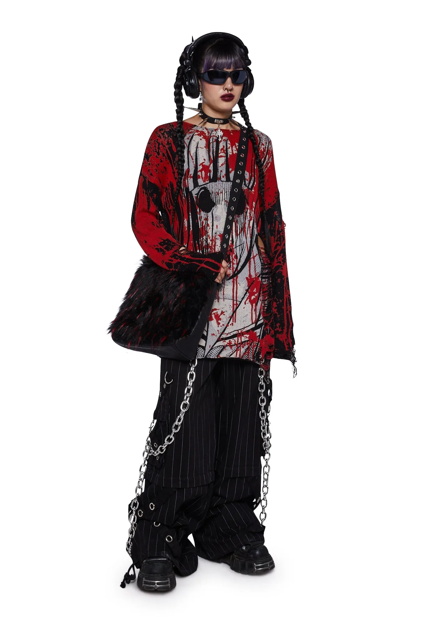 Analog Horror Oversized Sweater-
