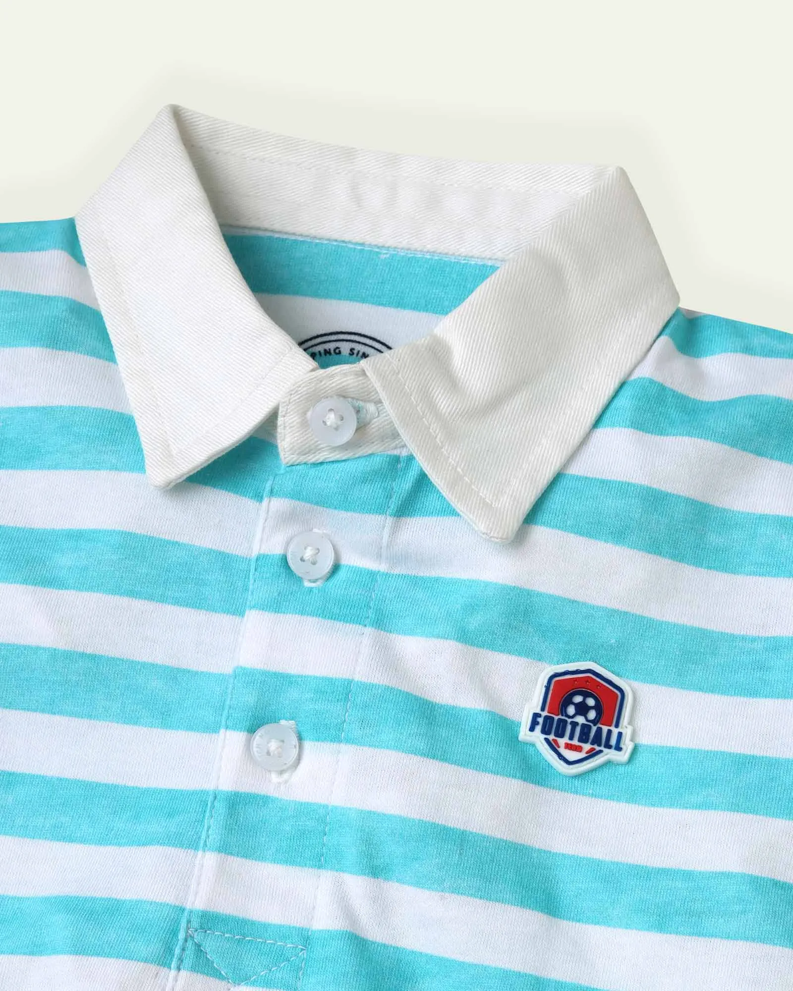 Aqua Stripes Polo