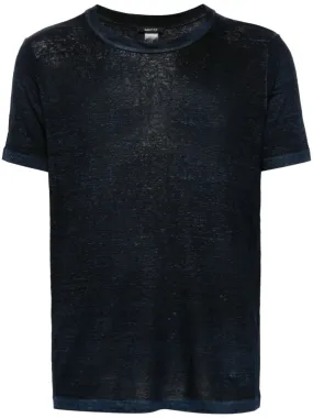 Avant Toi - T Shirt en lin navy