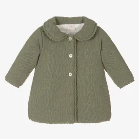 Baby Girls Green Knitted Coat