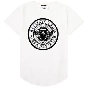 Balmain Coin Print TeeWhite & Black