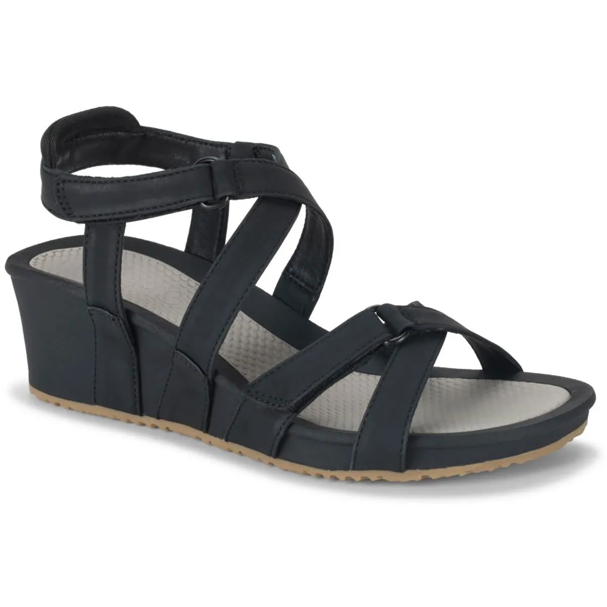 Baretraps Womens Faux Leather Criss-Cross Slingback Sandals