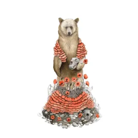 Bear and the Poppies 5x7 Print