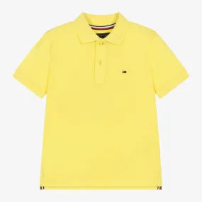 Boys Yellow Cotton Polo Shirt