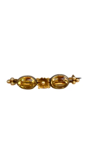 Citrine Vntg Brooch