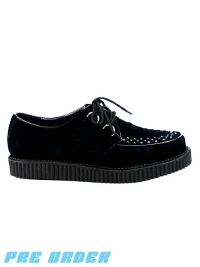 DEMONIA CREEPER-602S - BLACK SUEDE  PRE ORDER 