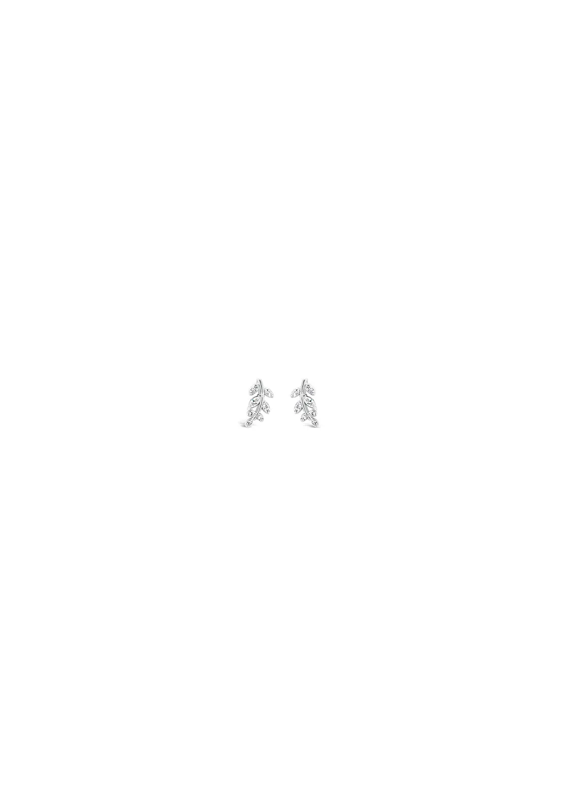Earring Leaf Stud - Sliver