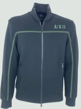 FELPA UOMO GRIGIO SCURO CON LOGO FRONTALE