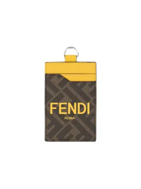 Fendi Monogram Logo Print Card Case