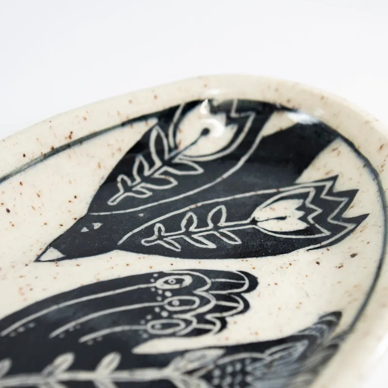 Folk Art Birds Platter