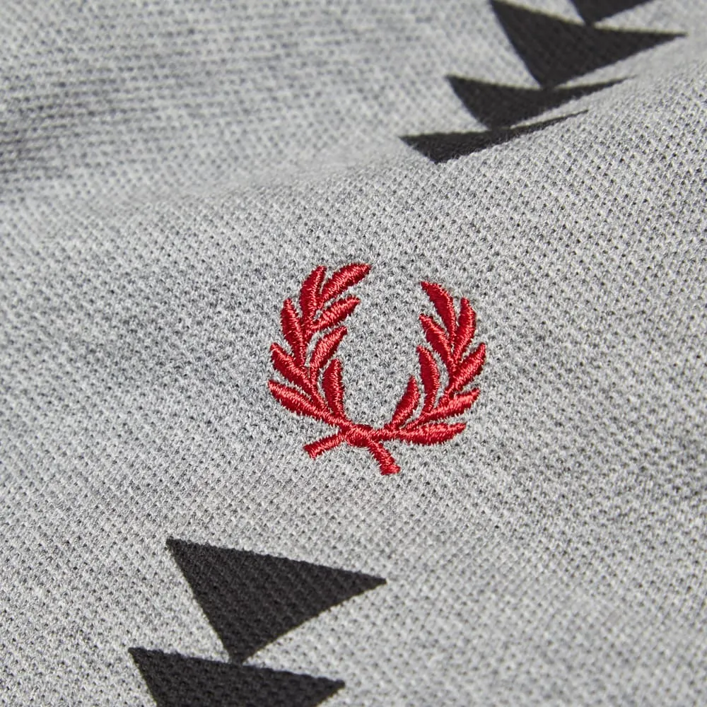 Fred Perry 45's Vertical Print PoloSteel Marl