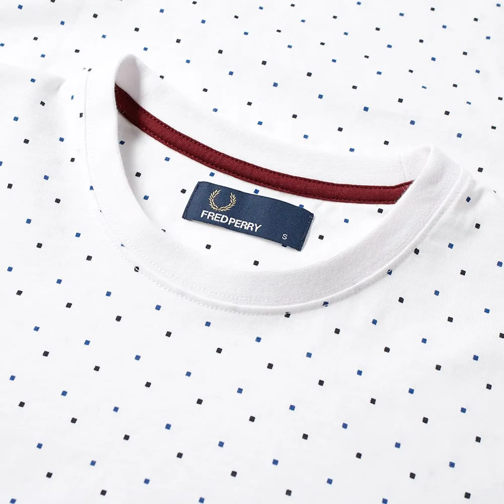 Fred Perry Square Print TeeWhite