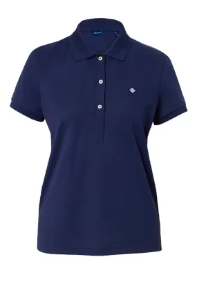 GANT Women Shield Logo Polo Navy