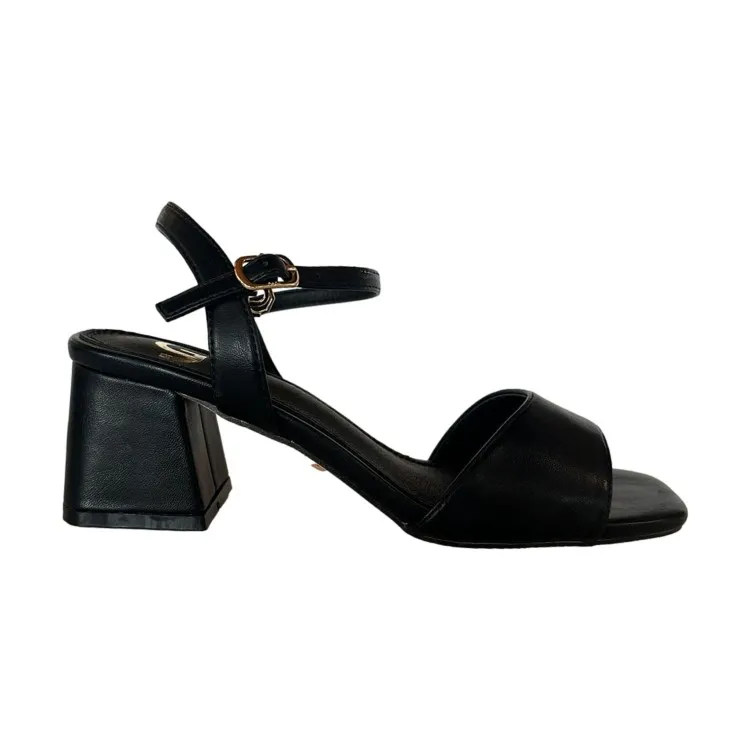 Gold & Gold GD42NE Sandali Donna Tacco Cinturino alla Caviglia Nero