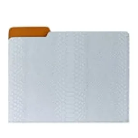 GRAPHIC IMAGE | Carlo File Folder | Cloud Leather - Snakeskin Texture Blue Leather Personal Accessory and File Folder