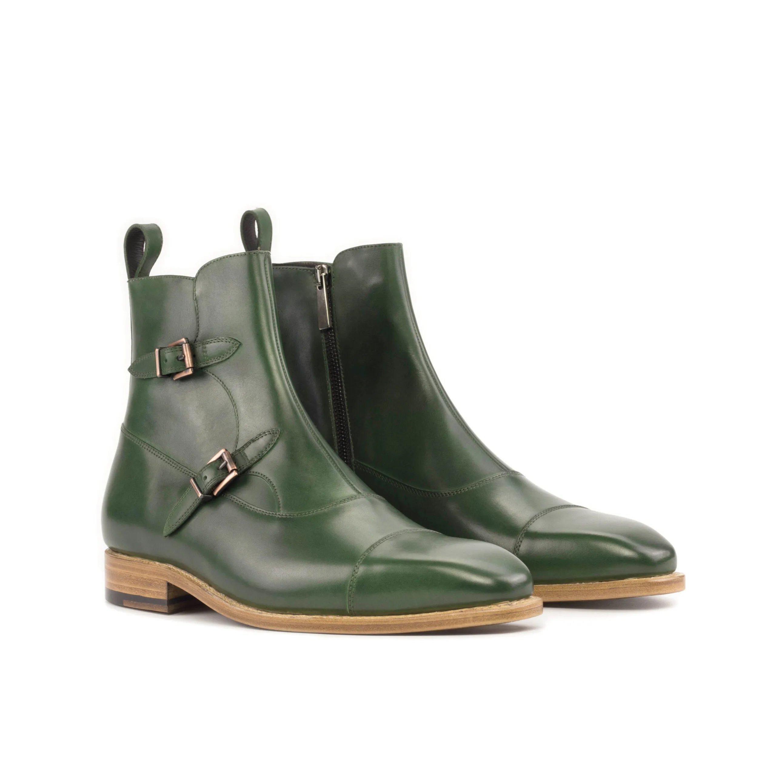 --Green Octavian Boots-