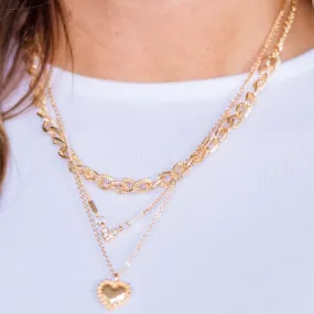 Heartbeat Harmony Necklace, Gold