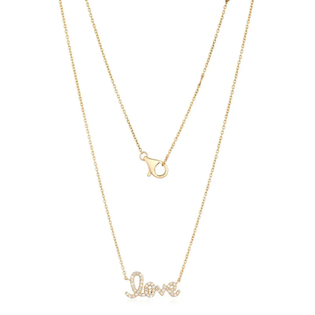 JAIMEE LOVE SCRIPT LOVE NECKLACE