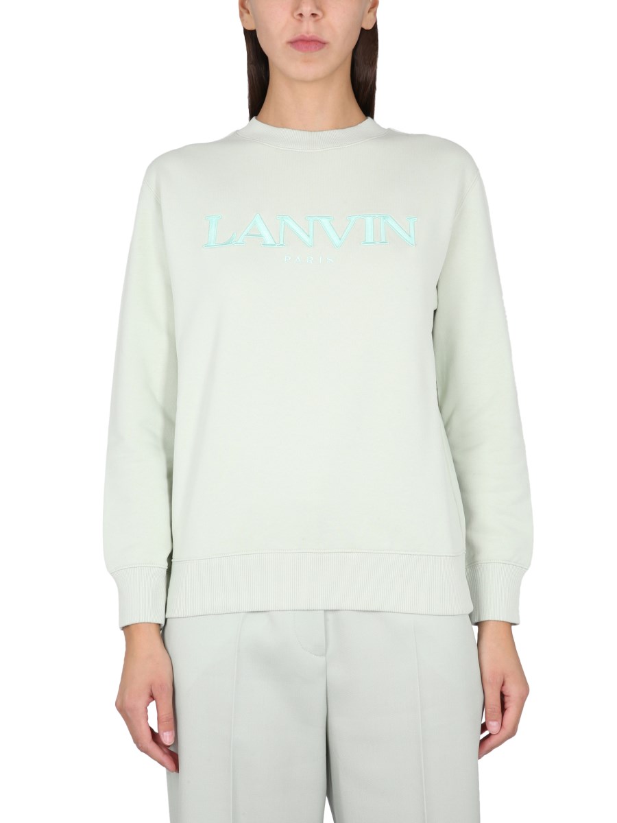 LANVIN    COTTON SWEATSHIRT WITH LOGO