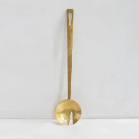 Long Serving Fork - Brass