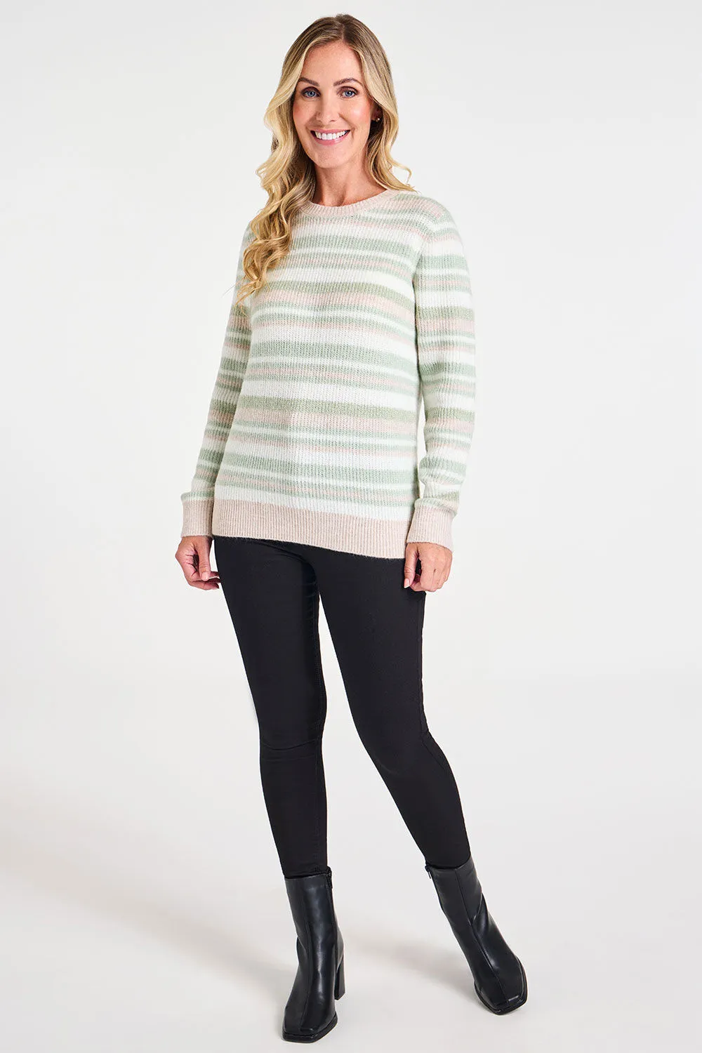 Long Sleeve Stripe Knit Jumper