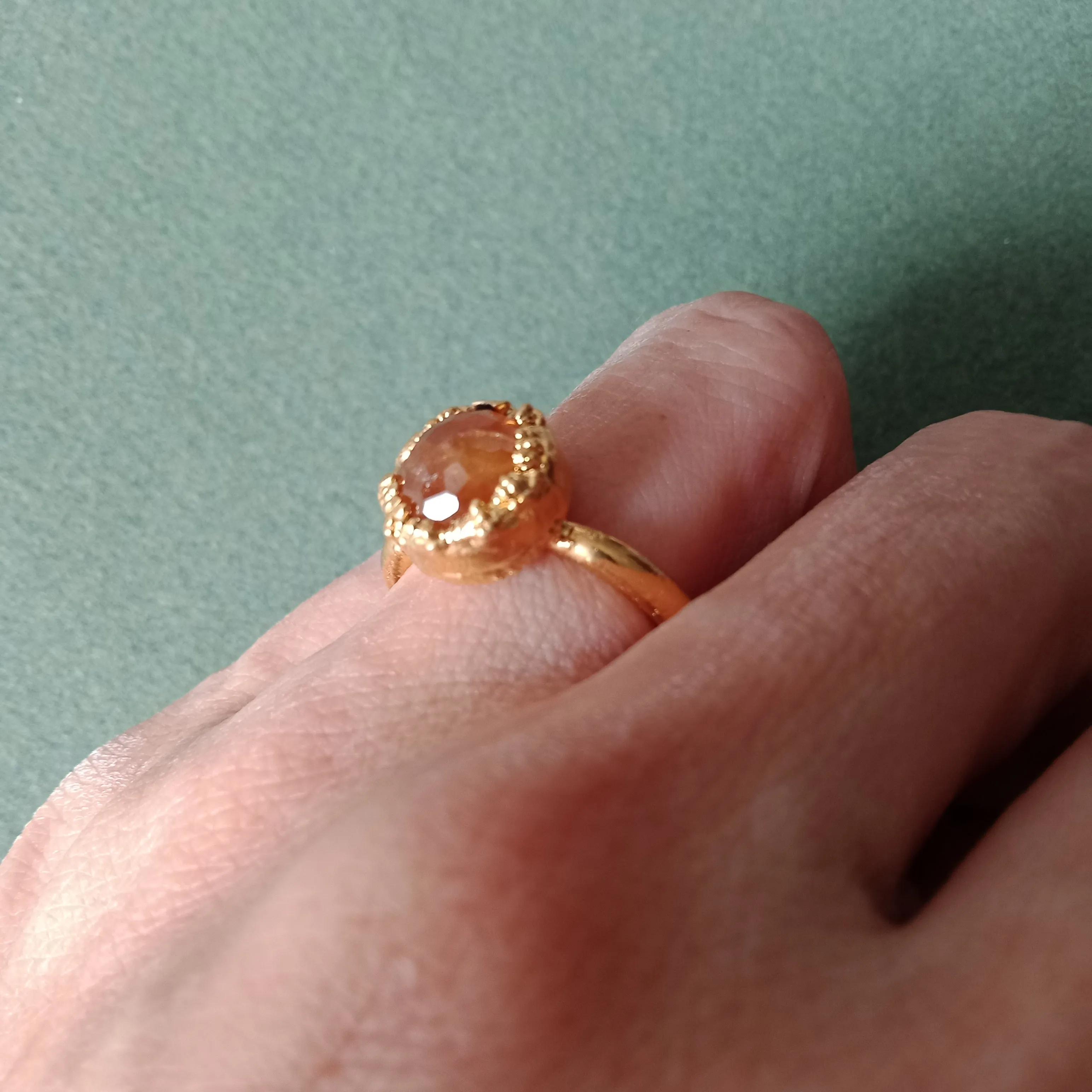 Mandarin garnet ring