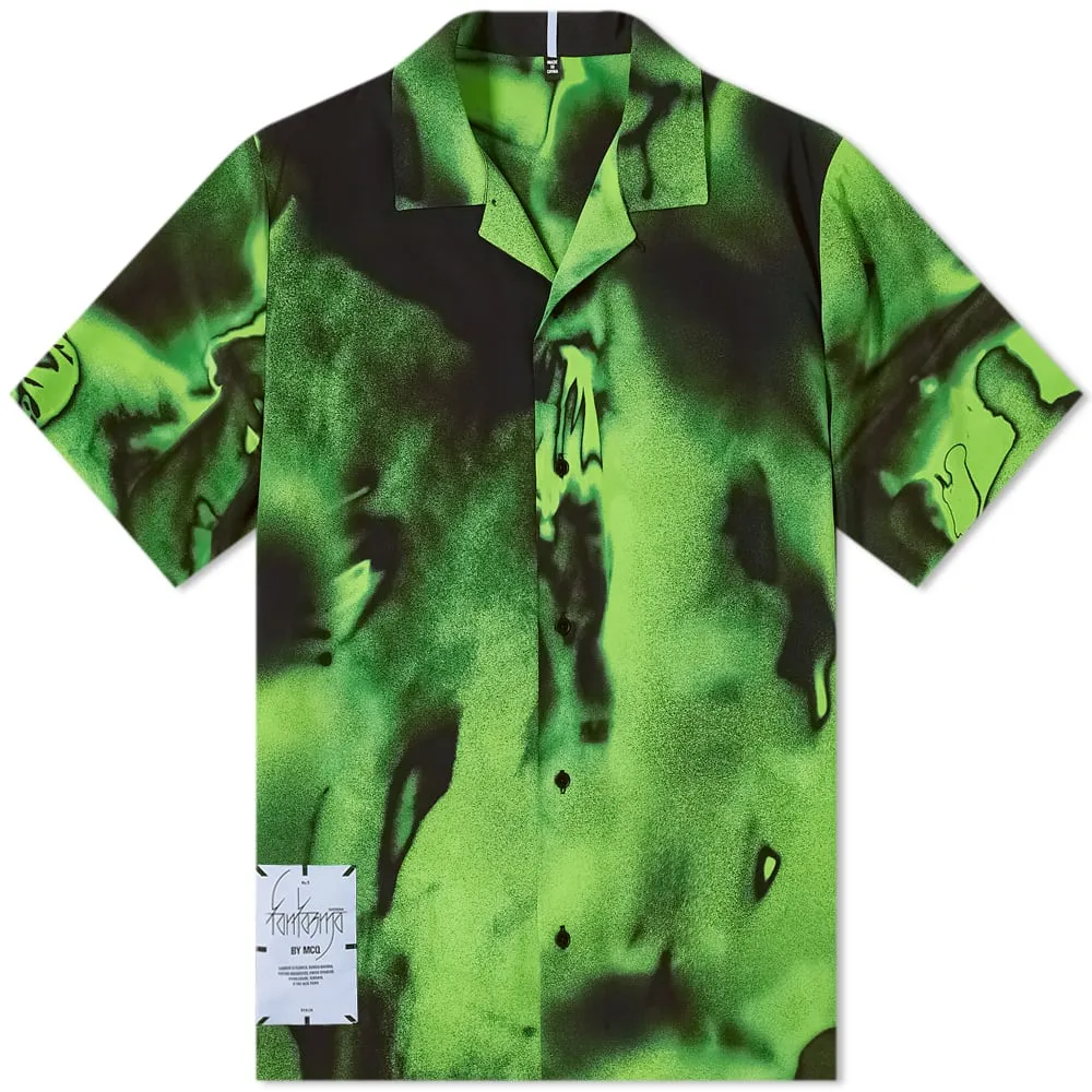 McQ Rave Print Vacation ShirtBlack & Slime Green