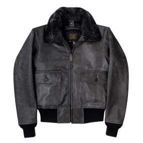 Men's aged black pilot jacket cockpit'usa z 21a109 w