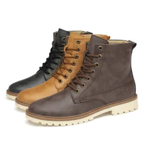 Men's leather boots British Martin boots