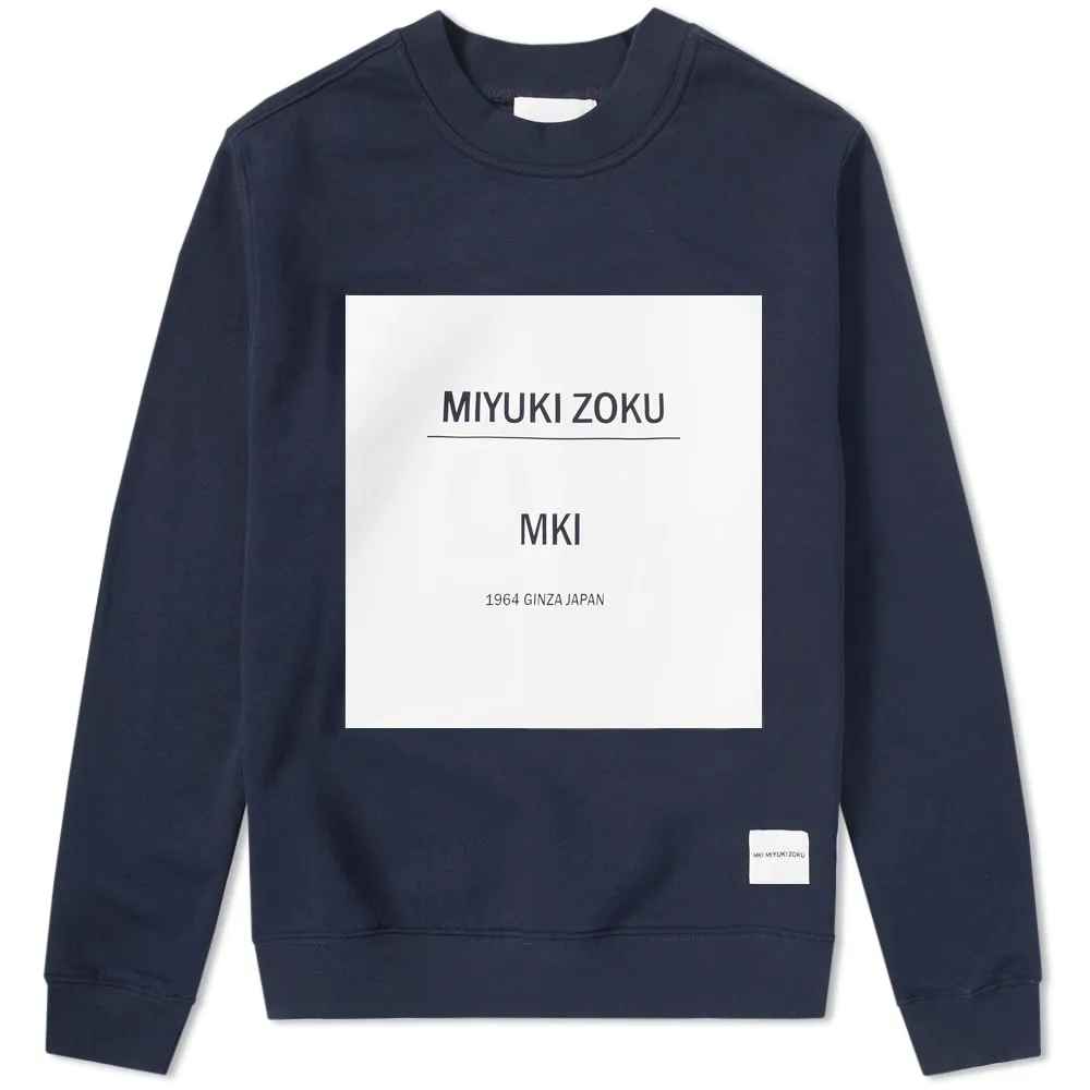 MKI Box Print SweatNavy