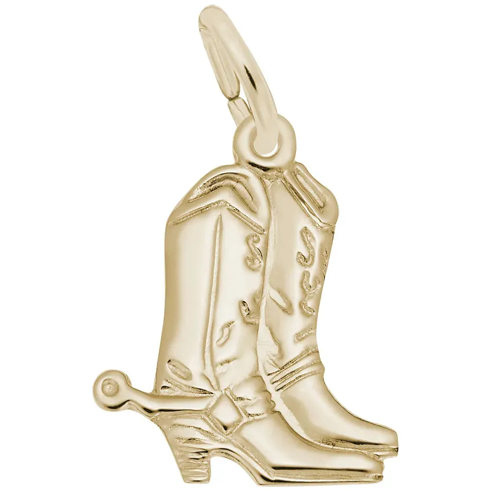 MONISHA MELWANI GOLD COWGIRL BOOTS CHARM