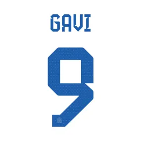 Official Spain Print - Gavi #9 Away