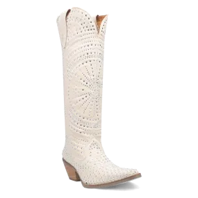 Online Exclusive | Dingo | Honkytonk Honey Denim Boot in White **PREORDER