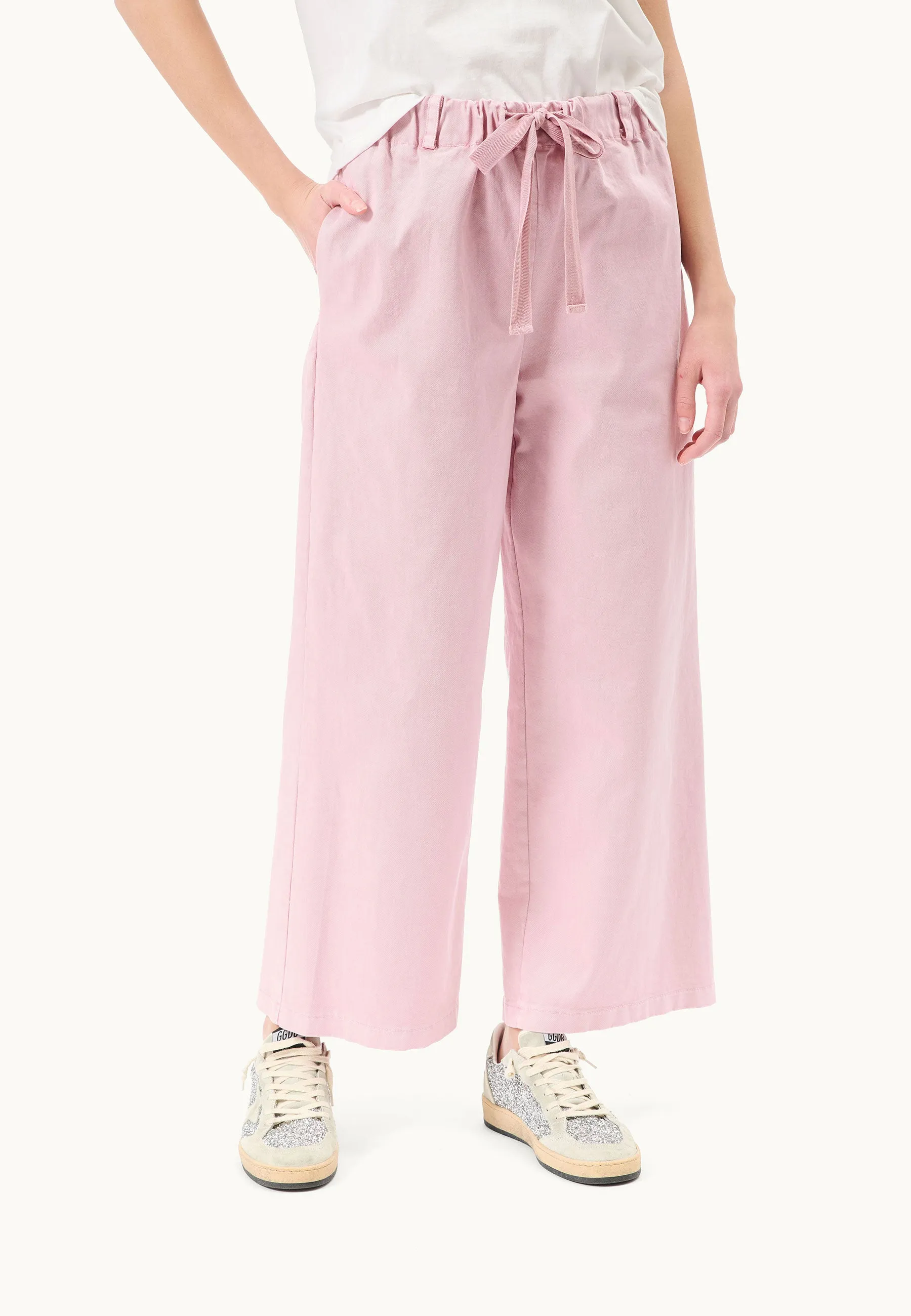 Pantalone cotone gamba dritta