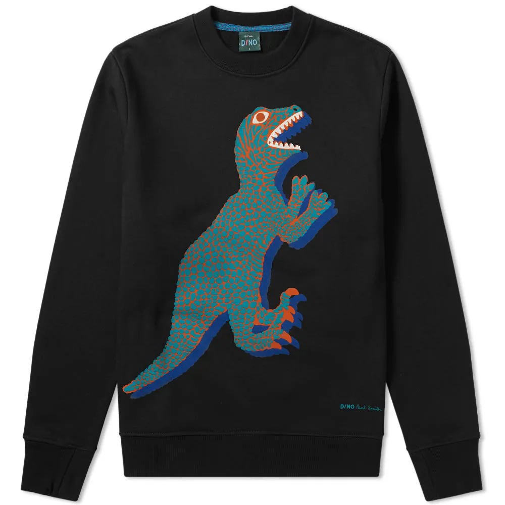 Paul Smith Dinosaur Print Crew SweatBlack