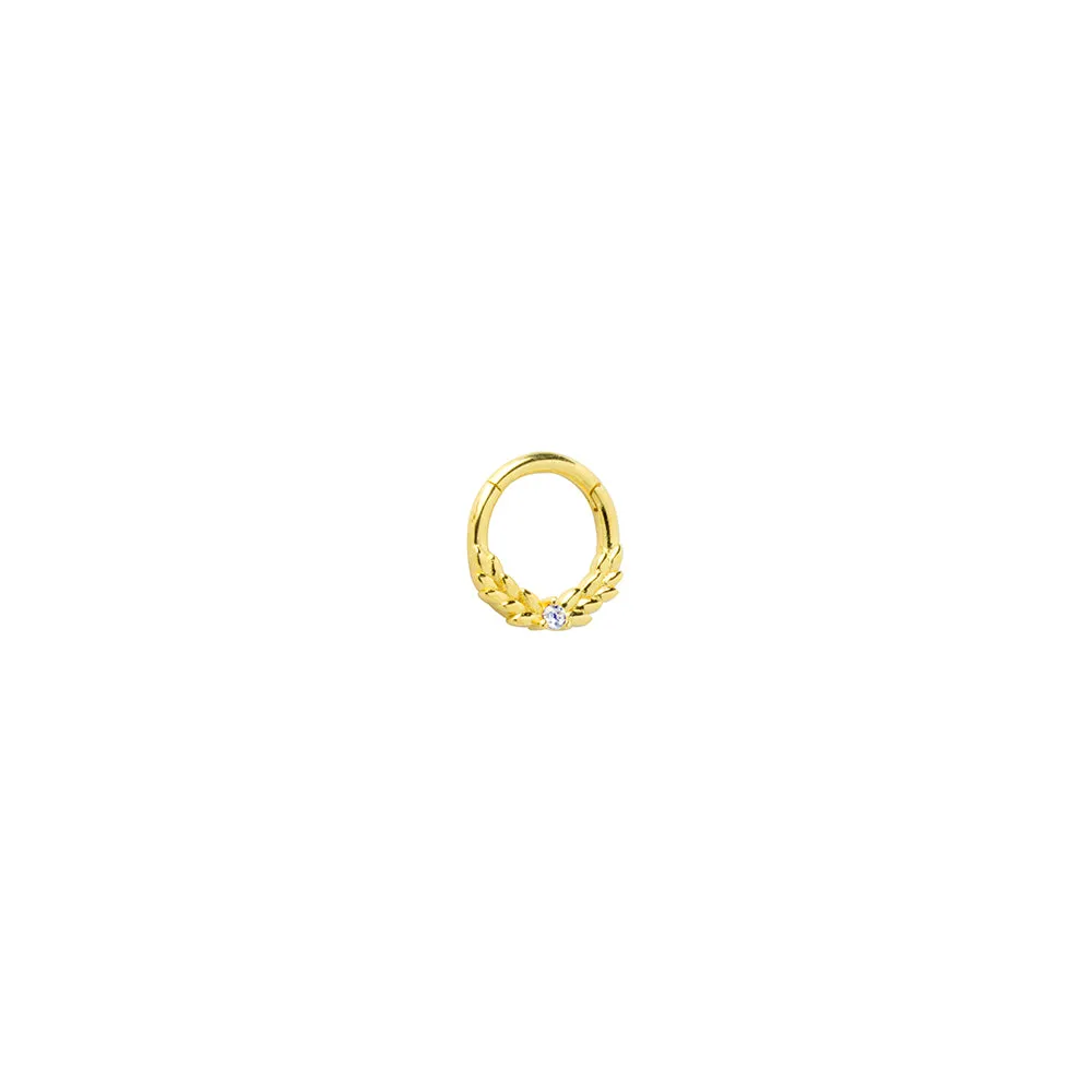 Pendiente piercing Daith Romano plata