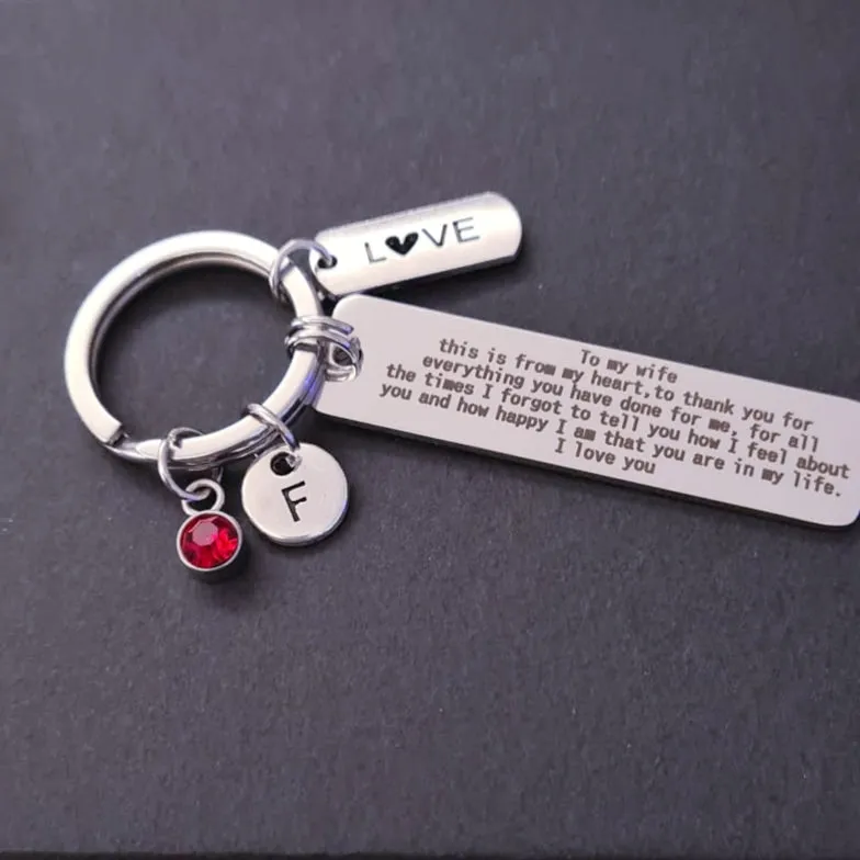 Personalized Wife Keychain