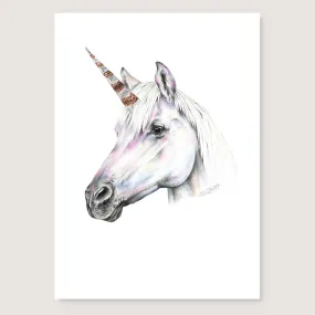 SALE - Rainbow Unicorn print A4