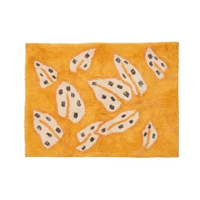 Spotted Begonia Bath Mat - Mustard