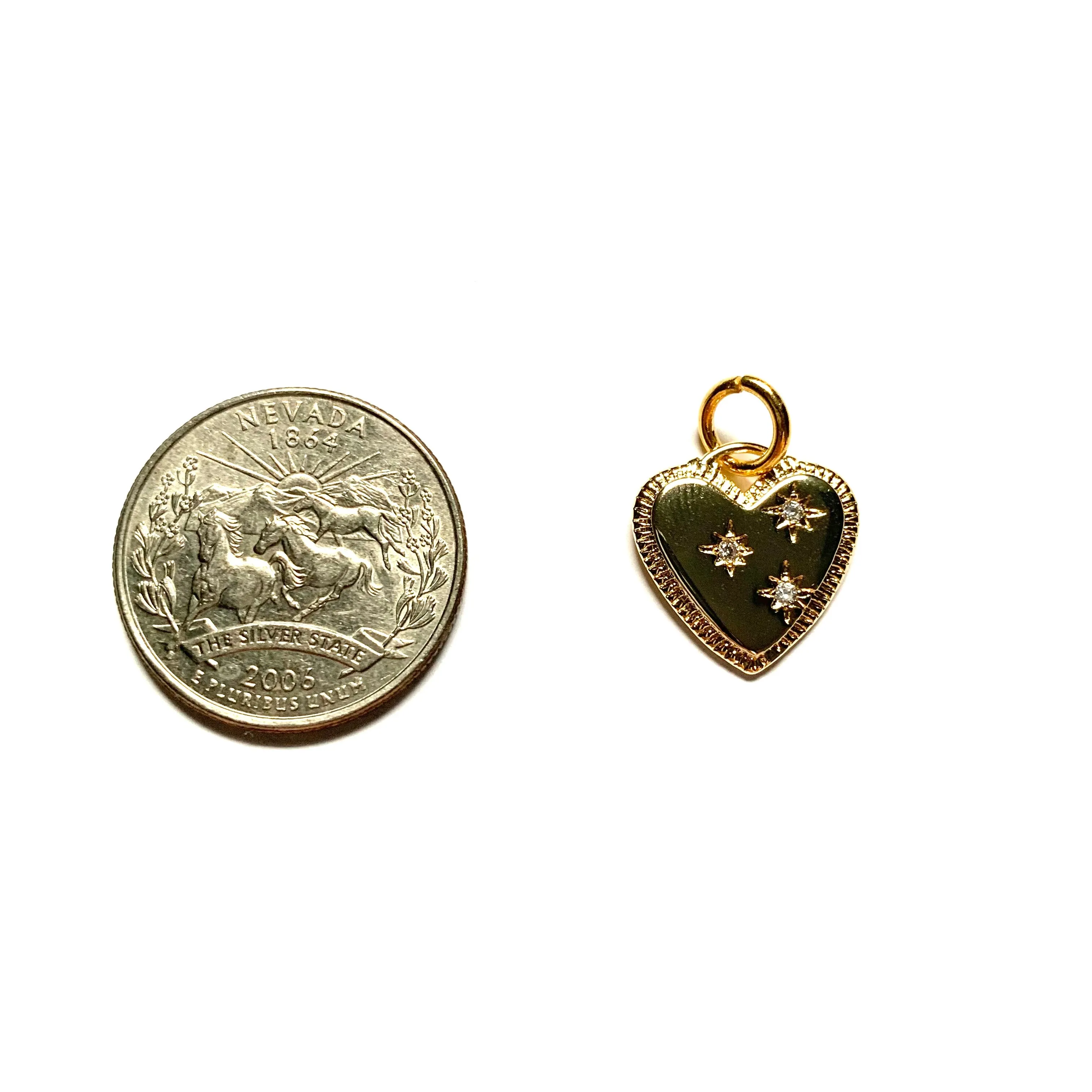 Starburst Heart Charm