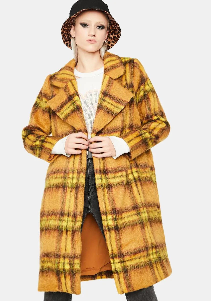 State Of Grace Plaid Coat
