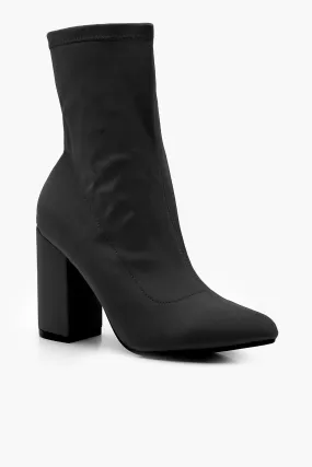 Stretch Pointed Toe Sock Boots