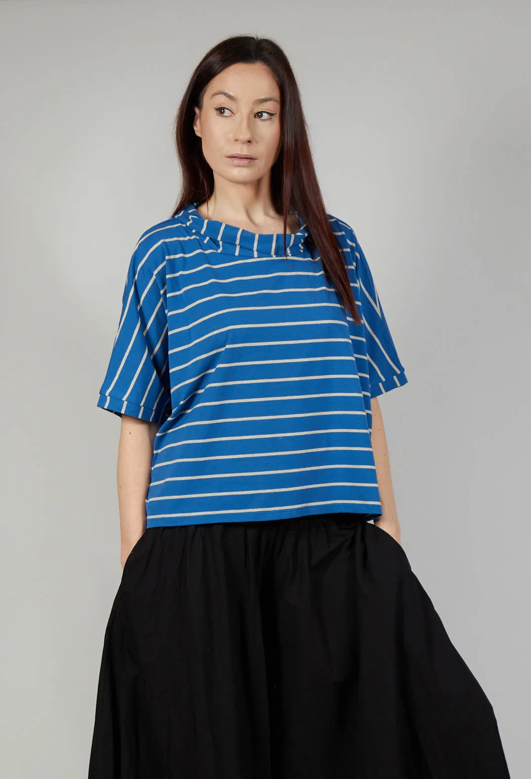 Striped Cotton Top in Sabbia