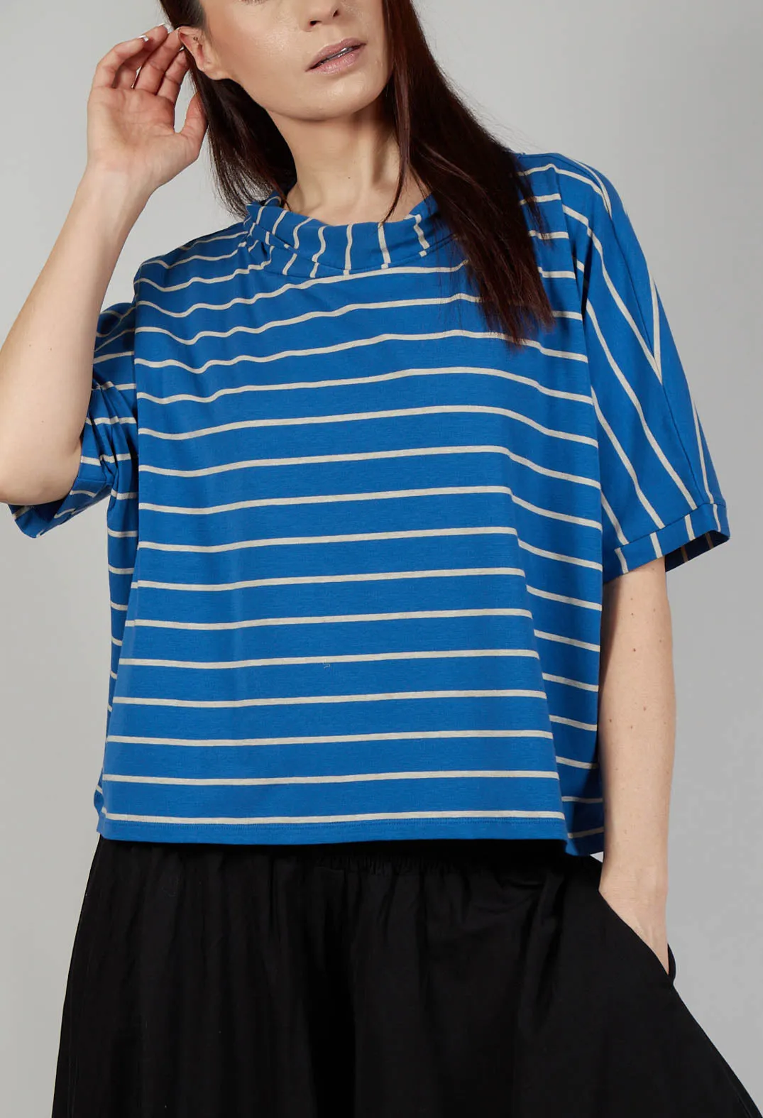 Striped Cotton Top in Sabbia