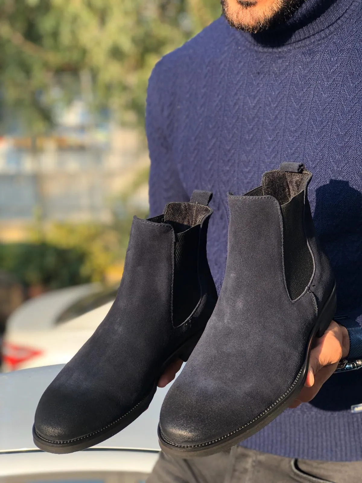 Suade Leather Classic Chelsea boots